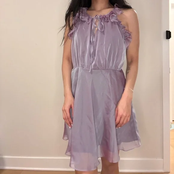 Kimchi Blue Lavender Ruffle Dress - Picture 1 of 2